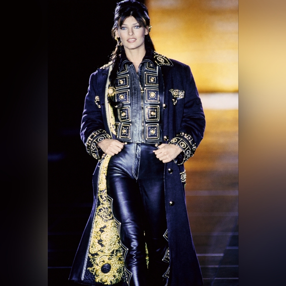 Gianni Versace FW92 "Miss S&M" Coat MUSEUM GRAIL (Look #54, Linda Evangelista)